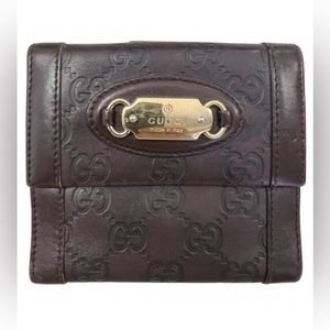 GUCCI Guccissima Burgundy Wallet